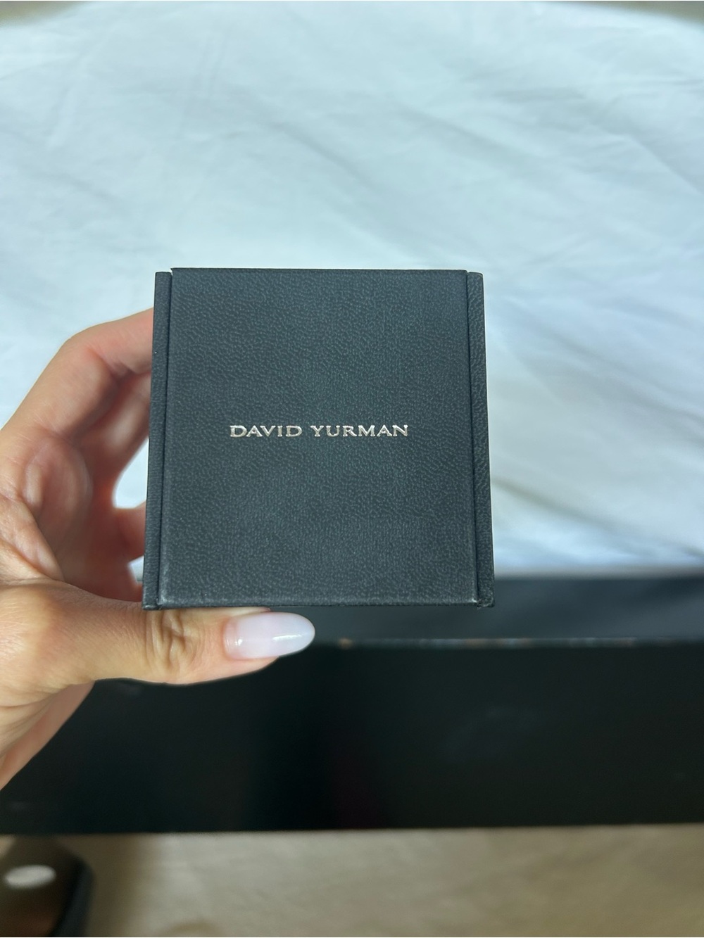 David Yurman Silver Cable Halo Ring with Prasiolite center stone - Picture 9 of 10